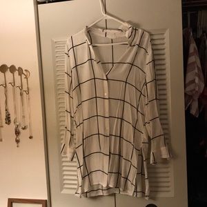 H&M white and black long tunic